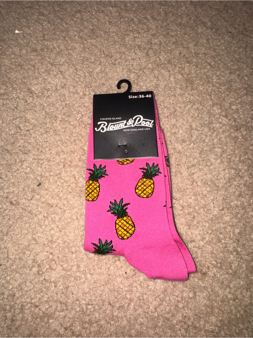 Blount & Pool Pink Pineapple Crew Socks